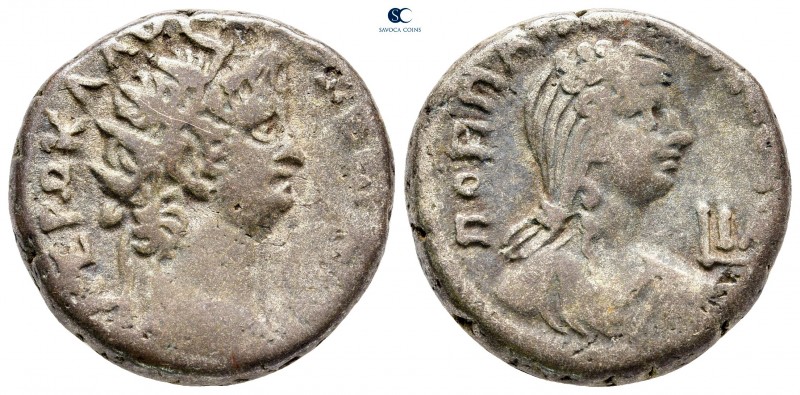 Egypt. Alexandria. Nero and Poppaea AD 54-68. 
Billon-Tetradrachm

24 mm, 12,...