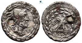 L. Aurelius Cotta 105 BC. Rome. Fourreè Serrate Denarius