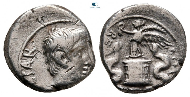 The Triumvirs. Octavian 30-29 BC. Rome (?)
Quinarius AR

13 mm, 1,63 g


...