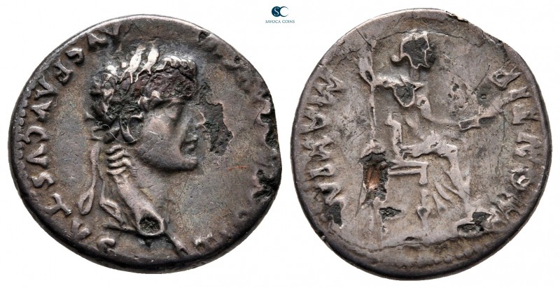 Tiberius AD 14-37. "Tribute Penny" type. Lugdunum
Fourreé Denarius Æ

19 mm, ...