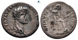 Tiberius AD 14-37. "Tribute Penny" type. Lugdunum. Fourreé Denarius Æ