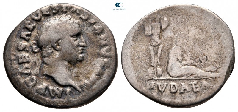 Vespasian AD 69-79. "Judaea Capta" commemorative. Rome
Denarius AR

17 mm, 2,...