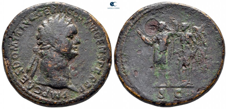Domitian AD 81-96. Rome
Sestertius Æ

34 mm, 27,17 g



nearly very fine