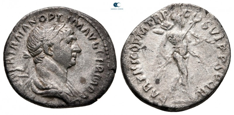 Trajan AD 98-117. Rome
Denarius AR

19 mm, 2,77 g



very fine