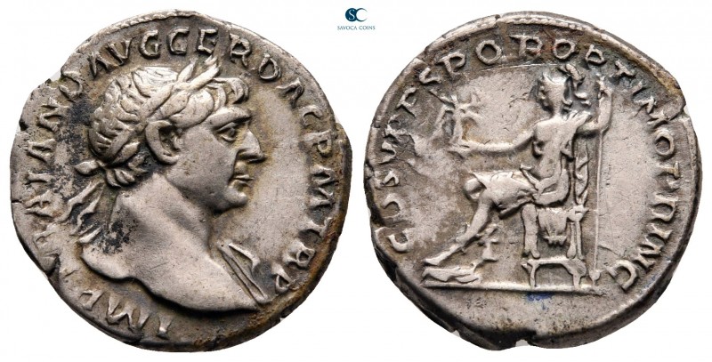 Trajan AD 98-117. Rome
Denarius AR

17 mm, 3,51 g



very fine