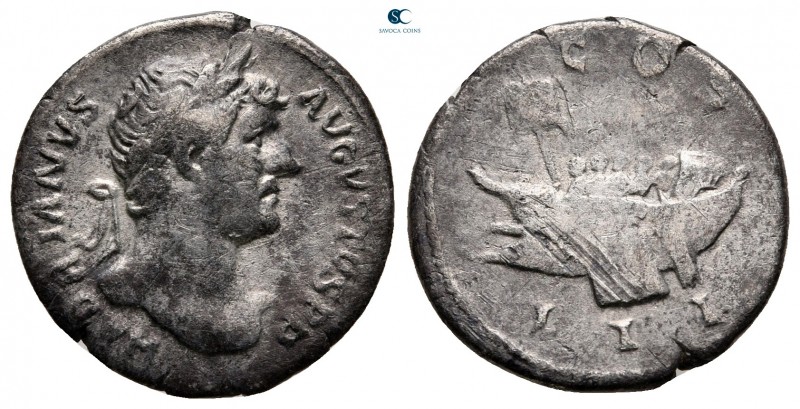 Hadrian AD 117-138. Rome
Denarius AR

19 mm, 2,62 g



nearly very fine