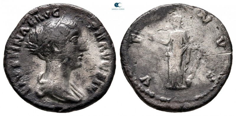 Faustina II AD 147-175. Rome
Denarius AR

18 mm, 2,81 g



nearly very fi...