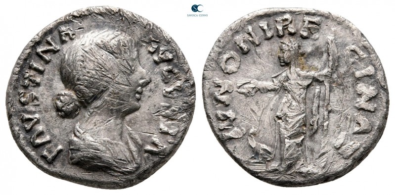 Faustina II AD 147-175. Rome
Denarius AR

17 mm, 3,03 g



nearly very fi...