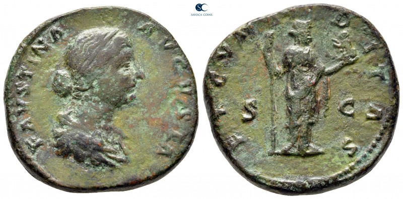 Faustina II AD 147-175. Rome
Sestertius Æ

31 mm, 28,10 g



nearly very ...