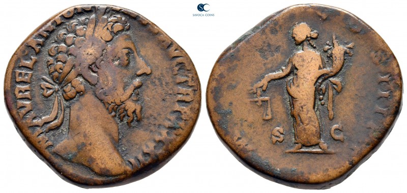 Marcus Aurelius AD 161-180. Rome
Sestertius Æ

29 mm, 24,84 g



nearly v...