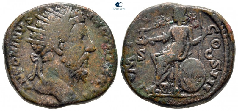 Marcus Aurelius AD 161-180. Rome
Dupondius Æ

25 mm, 14,69 g



very fine...