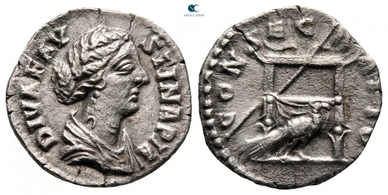 Diva Faustina II AD 175-176. Rome
Denarius AR

17 mm, 2,52 g



very fine