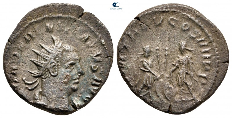 Valerian I AD 253-260. Antioch
Billon Antoninianus

17 mm, 4,29 g



very...