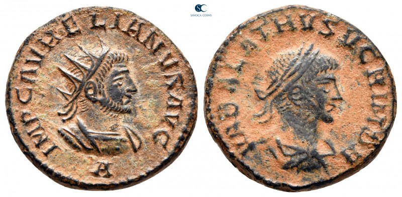 Aurelian and Vabalathus AD 270-275. Antioch
Billon Antoninianus

20 mm, 4,07 ...