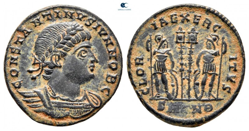 Constantine II, as Caesar AD 317-337. Antioch
Follis Æ

18 mm, 2,28 g



...