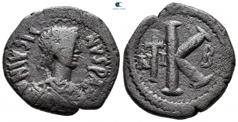 Justin I AD 518-527. From the Tareq Hani collection. Nikomedia
Half Follis or 2...
