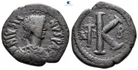 Justin I AD 518-527. From the Tareq Hani collection. Nikomedia. Half Follis or 20 Nummi Æ