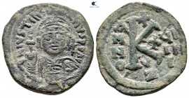 Justinian I AD 527-565. Cyzicus. Half Follis or 20 Nummi Æ
