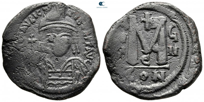 Maurice Tiberius AD 582-602. From the Tareq Hani collection. Constantinople
Fol...