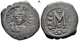 Maurice Tiberius AD 582-602. From the Tareq Hani collection. Constantinople. Follis or 40 Nummi Æ