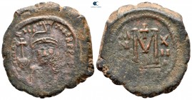 Maurice Tiberius AD 582-602. Uncertain mint. Follis or 40 Nummi Æ