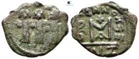 Heraclius & H.Constantine & Martina AD 610-641. Cyzicus. Follis or 40 Nummi Æ