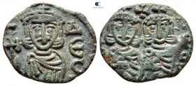 Constantine V Copronymus, with Leo IV and Leo III AD 741-775. Syracuse. Follis or 40 Nummi Æ