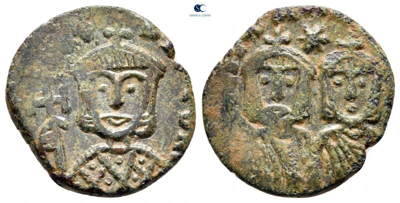 Theophilus, with Michael III AD 829-842. Syracuse
Nummus Æ

19 mm, 3,15 g

...