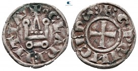 Guillaume II de Villehardouin AD 1246-1278. Glarenza . Denier Tournois BI