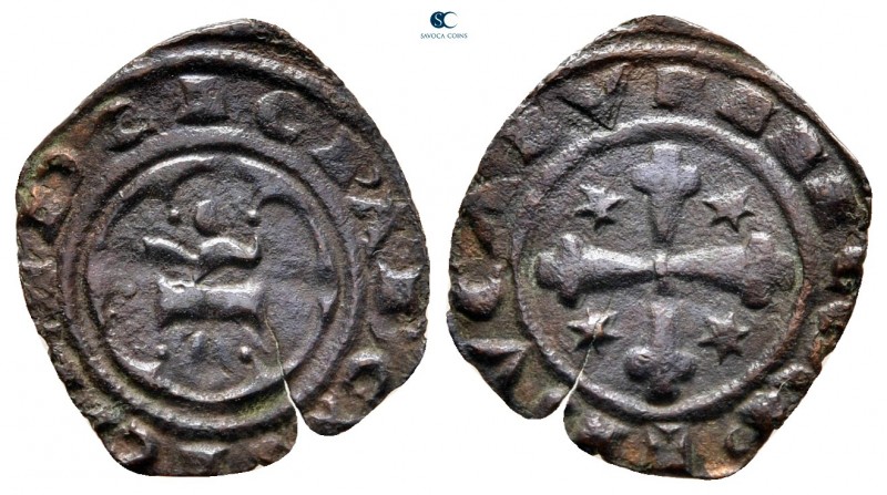 AD 1266-1278. Brindisi
Denaro BI

16 mm, 0,42 g



very fine