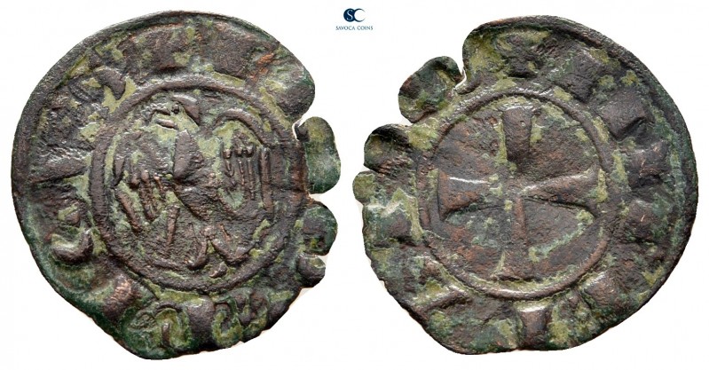 Federico II AD 1296-1337. Palermo
Denaro BI

17 mm, 0,46 g



very fine
