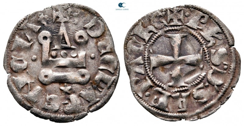 Philippe de Savoy AD 1301-1307. Glarenza 
Denier Tournois BI

18 mm, 0,79 g
...
