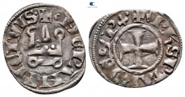 Philippe de Taranto AD 1307-1313. Lepanto . Denier Tournois BI