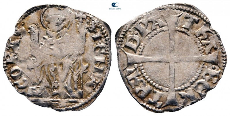 Bertrando di San Genesio AD 1334-1350. Aquileia
Denaro AR

20 mm, 1,12 g

...