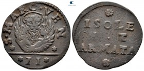 Italy. Venezia (Venice). Coinage for the Islands and the Armed Forces AD 1686. CU Gazetta