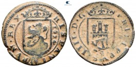 Spain. Uncertain mint. Philipp IV AD 1621-1665. 8 (?) Maravedis Æ