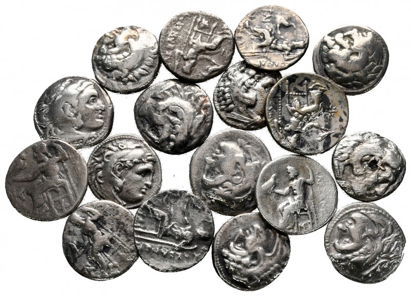 Lot of ca. 17 silver drachms of Alexander The Great / SOLD AS SEEN, NO RETURN! ...
