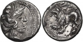 Celtic World. Gaul, Massalia. AR Tetrobol, 2nd century BC. Obv. Female head right. Rev. Lion left with protruding tongue; above, traces of ethnic. AR....