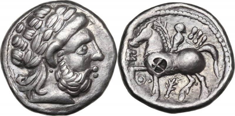 Celtic World. Celtic, Eastern Europe. AR Tetradrachm 3rd century, imitatating of...