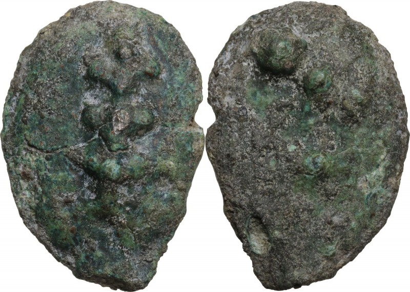 Greek Italy. Uncertain Umbria or Etruria. AE Cast Sextans, 3rd century BC. Obv. ...