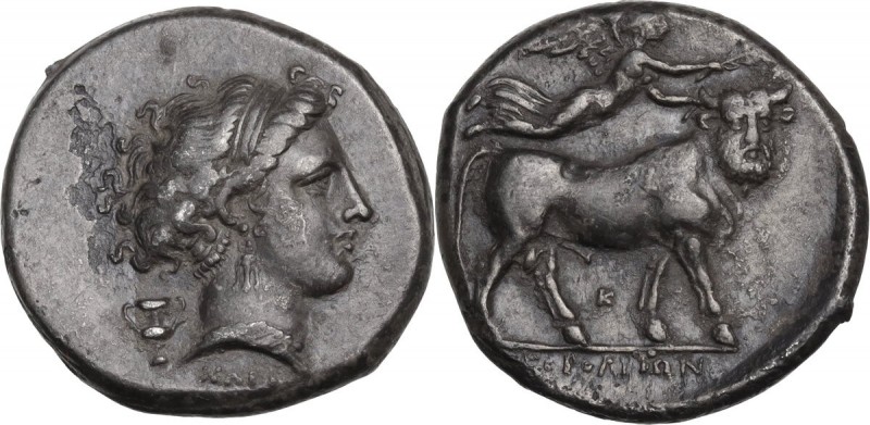 Greek Italy. Central and Southern Campania, Neapolis. AR Didrachm, c. 300-275 BC...