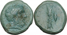 Sicily. Syracuse. Timoleon and the Third Democracy, 344-317 BC. AE Hemidrachm, Timoleontic Symmachy coinage, c. 344-338. Obv. ZEYΣ EΛEYΦEPIOΣ. Laureat...