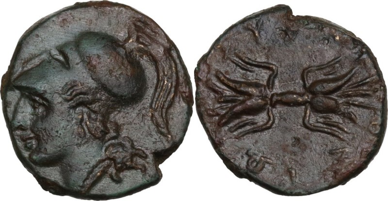 Sicily. Syracuse. Agathokles (317-289 BC). AE 13 mm. Obv. Helmeted head of Athen...