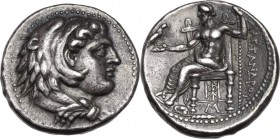 Continental Greece. Kings of Macedon. Alexander III ‘the Great’ (336-323 BC). AR Tetradrachm, Babylon mint, lifetime issue, c. 324-323 BC. Obv. Head o...