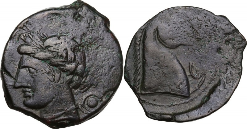 Punic Sardinia. First Punic War. AE Dishekel. Circa 264-241 BC. Uncertain mint. ...