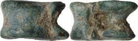 Aes Premonetale. AE Knucklebone (Astragalus) 6th-4th century BC. Haeberlin pl. 6,10. AE. 16.51 g. R. 23x13x12mm. A rare, superb and fascinating exampl...