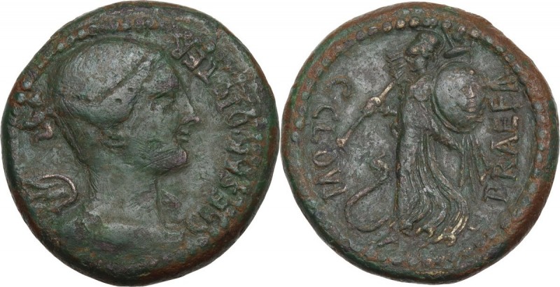 Julius Caesar and C. Clovius. Bronze, end 46-early 45 BC. Obv. CAESAR DIC TER Dr...