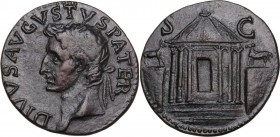 Augustus (Divus, after 14 AD). AE Dupondius, struck under Tiberius, c. 22-23 AD. Obv. DIVVS AVGVSTVS PATER. Radiate head of Augustus left. Rev. S – C....