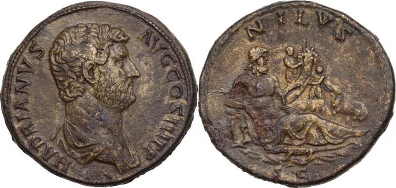 Hadrian (117-138). Æ Sestertius, Rome mint,134-138 AD. Obv. HADRIANVS AVG COS II...