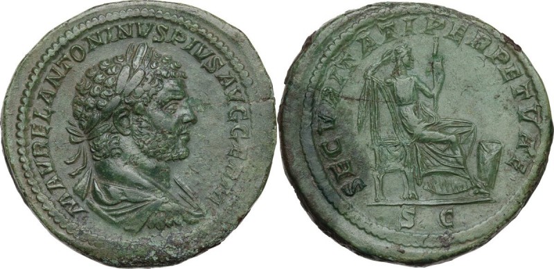 Caracalla (198-217). AE Sestertius, 214-217 AD. Obv. M AVREL ANTONINVS PIVS AVG ...